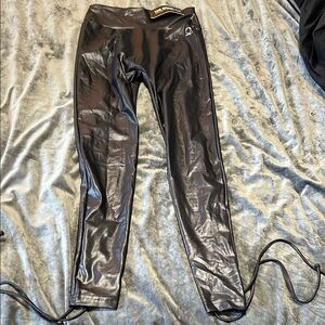 The Drive Black Faux Leather Leggings